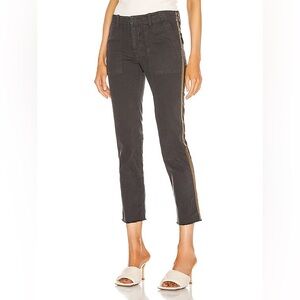 Nili Lotan Jenna Pants Gunmetal With Tape Side Stripes